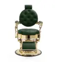 MACK Fauteuil Barbier vert - doré