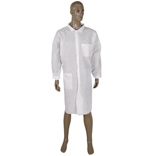Pack of 100 disposable gowns with front closure