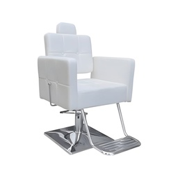 [MHG-31535-V5] RUBY Fauteuil barbier Blanc 