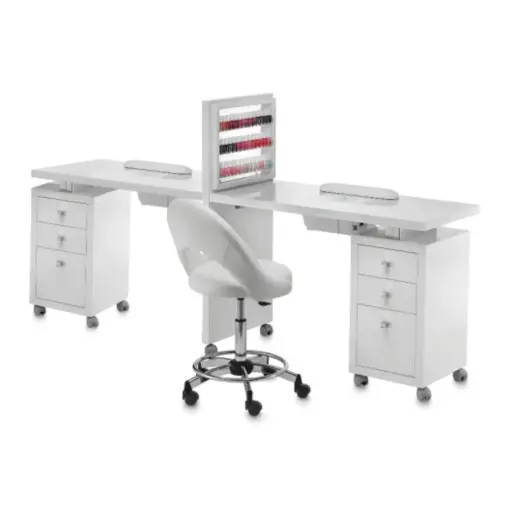 [ART-309LX] SQUARE DISPLAY Double Manicure Table