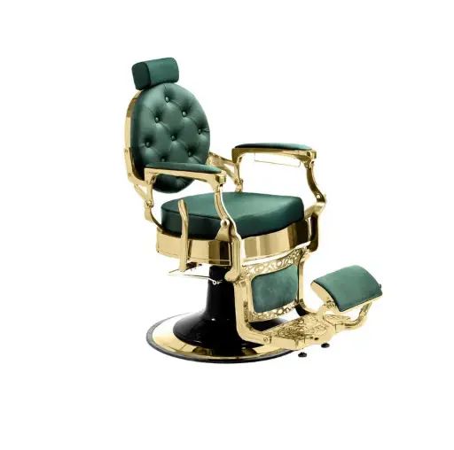 [ARCHIE-GOLD-GREEN] ARCHIE GOLD GRÜN Friseurstuhl