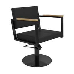 TANZA BLACK Hairdressing chair - wood