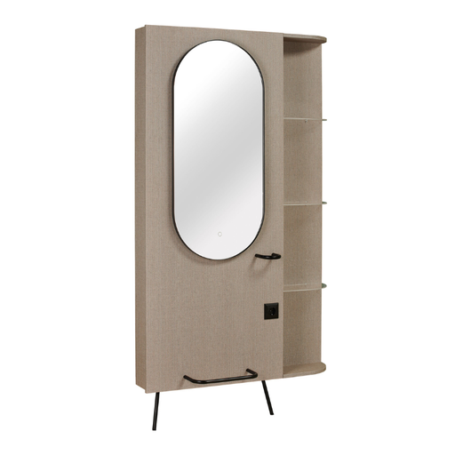 [AY-ARTDECODISPLAY] ART DECO DISPLAY LED seinapraam koos klaasriiulitega