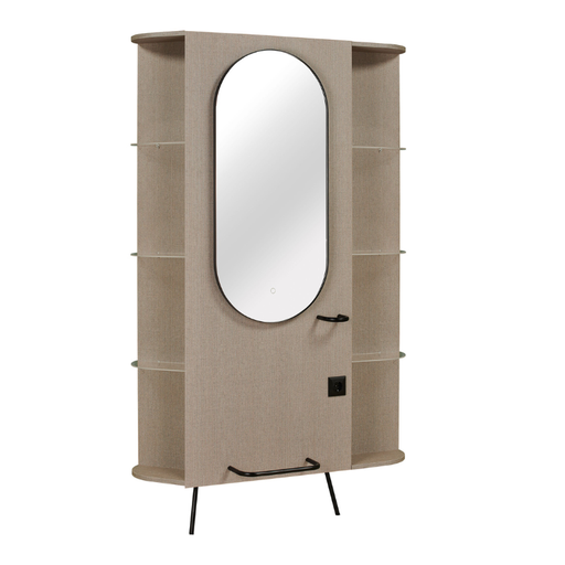 [MI-ARTDECODISPLAY2] ART DECO 2 DISPLAY Specchio da Parete LED con Ripiani in Vetro