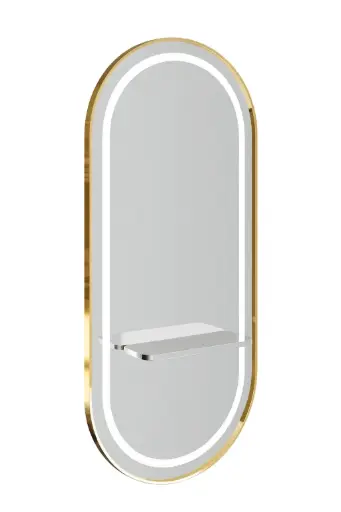 [MR-06-G] OPTIMA Gold — Miroir Ovale Mural
