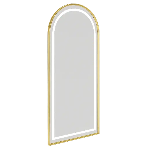 [ECLAT-G/MR-02-G] LUMIA GOLD Oval Mirror with Digital Led