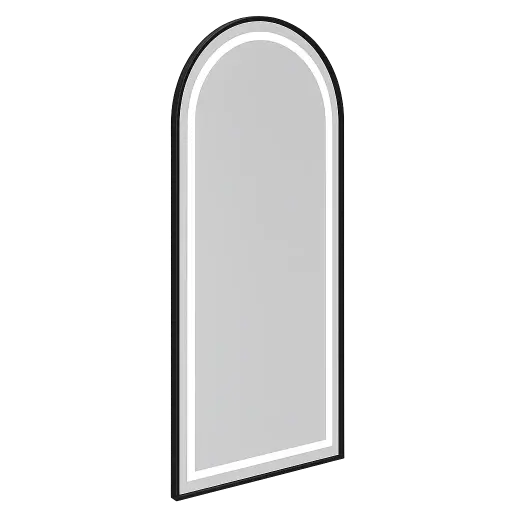 [ECLAT-BL/MR-02-BL] LUMIA BLACK  Miroir Ovale