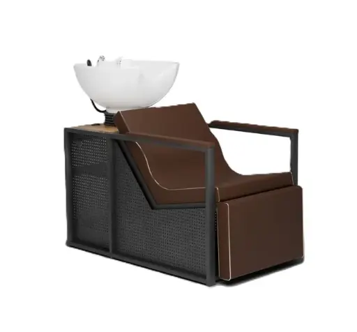 E-BASIL BR Relax Electric Shampoo Bowl - wood 