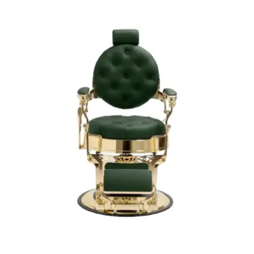 MACK Fauteuil Barbier vert - doré