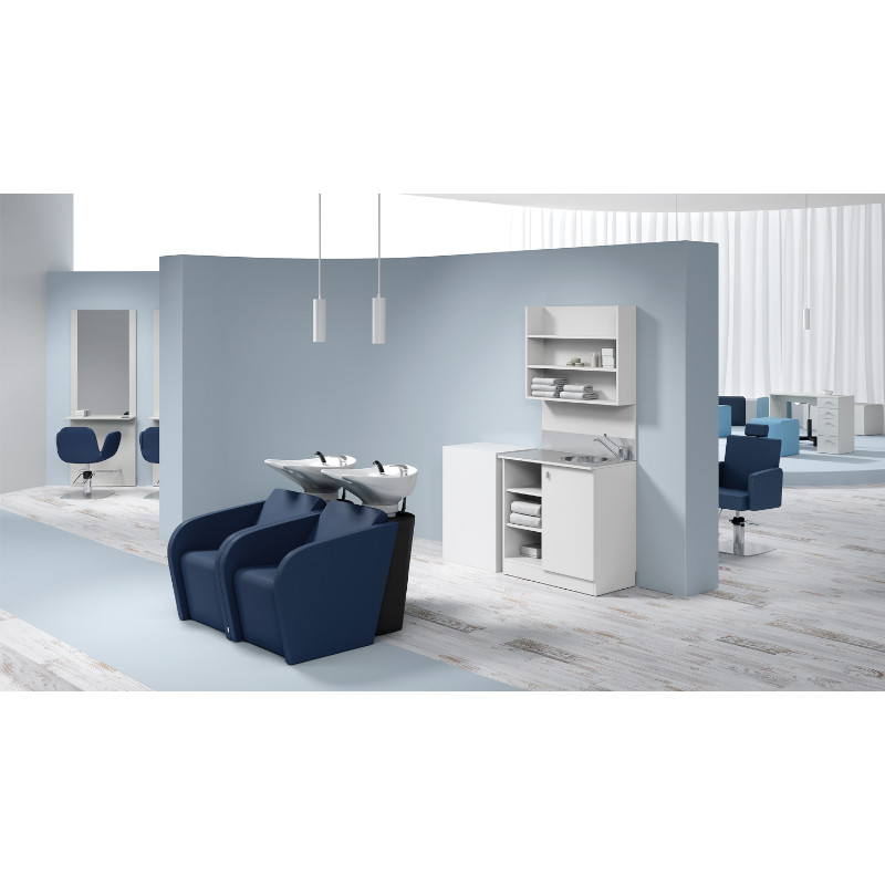 BLUE CURVES Kompletny salon fryzjerski