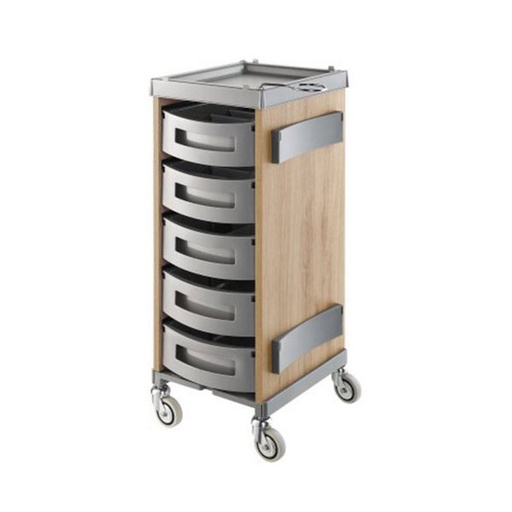 KING WOOD Licht eiken Kleur- en opbergtrolley